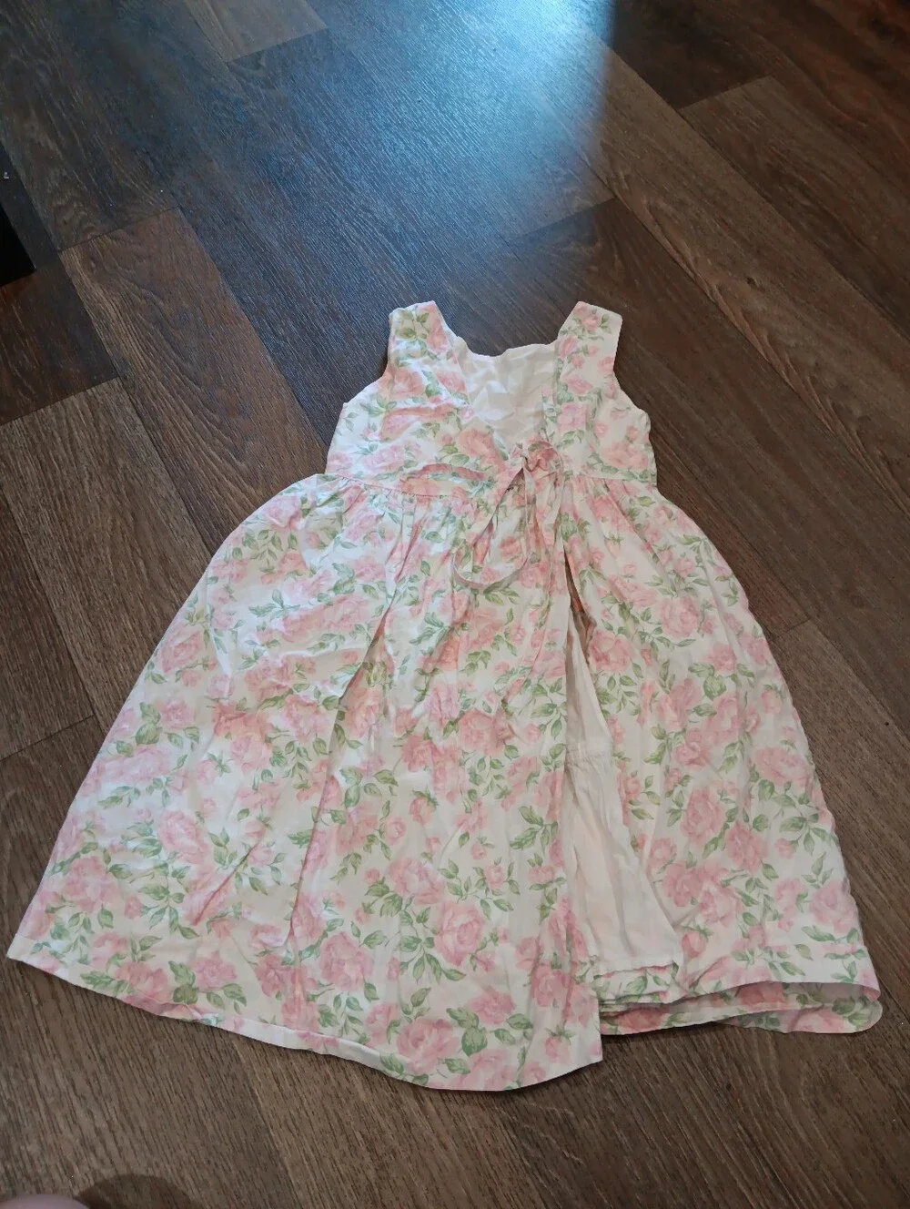 Ralph Lauren Pink Floral Sleeveless Cotton Dress